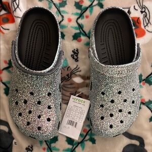 CROCS Silver Starry Slippers for Casual Comfort